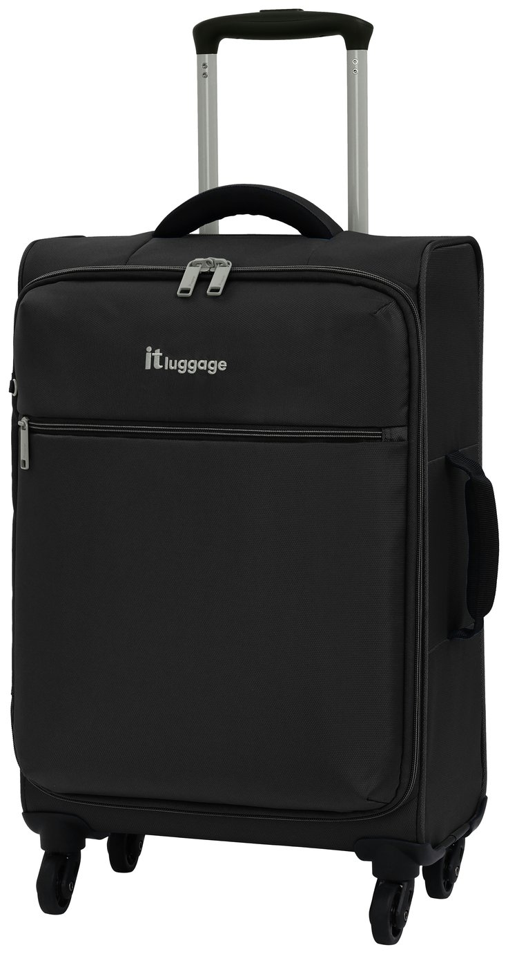 IT Luggage The Lite 4 Wheel Soft Cabin Suitcase - Black