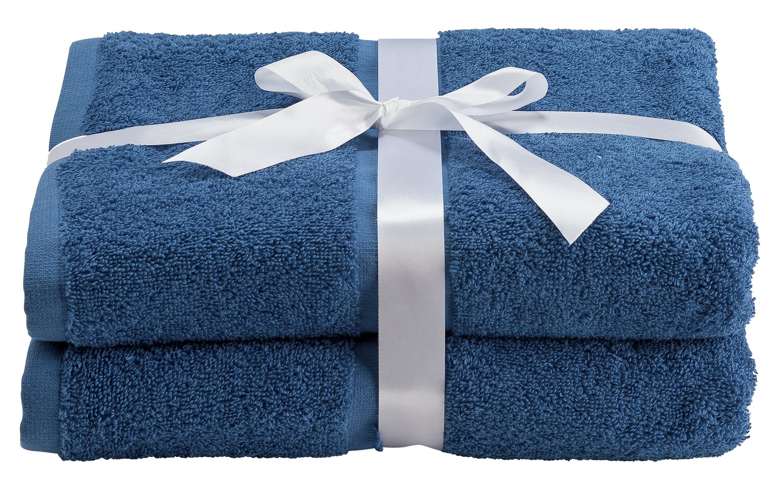 Argos Home Pair of Bath Towels - Ink Blue