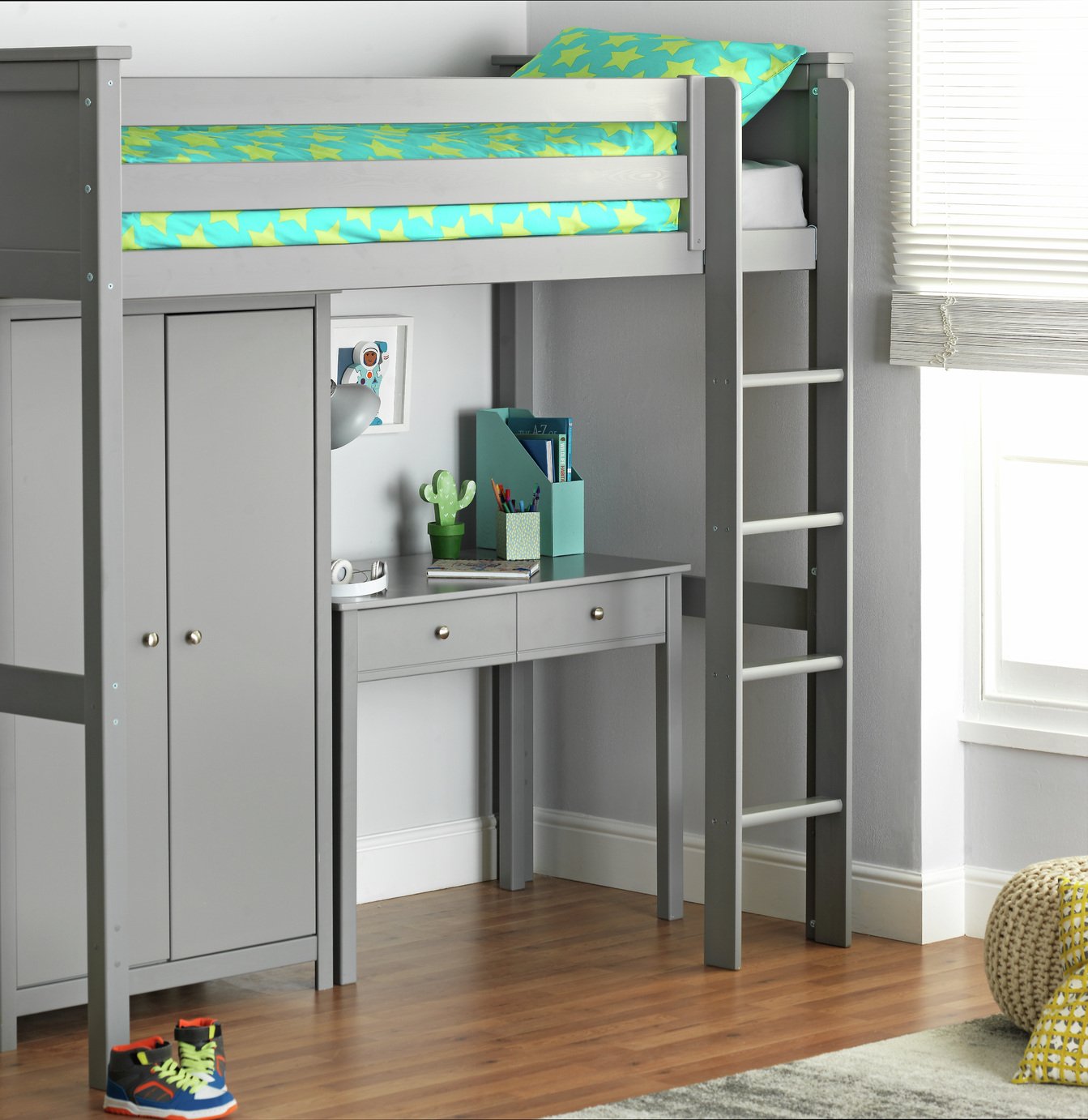 Argos Home Brooklyn High Sleeper Package - Grey