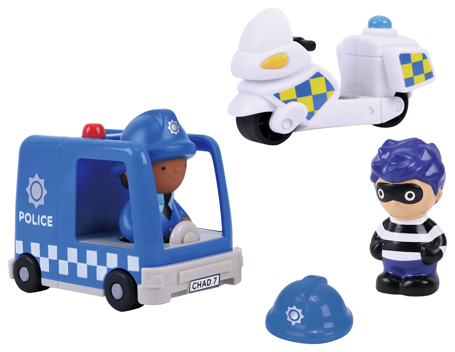 Chad Valley Tots Town Police Vehicle Set