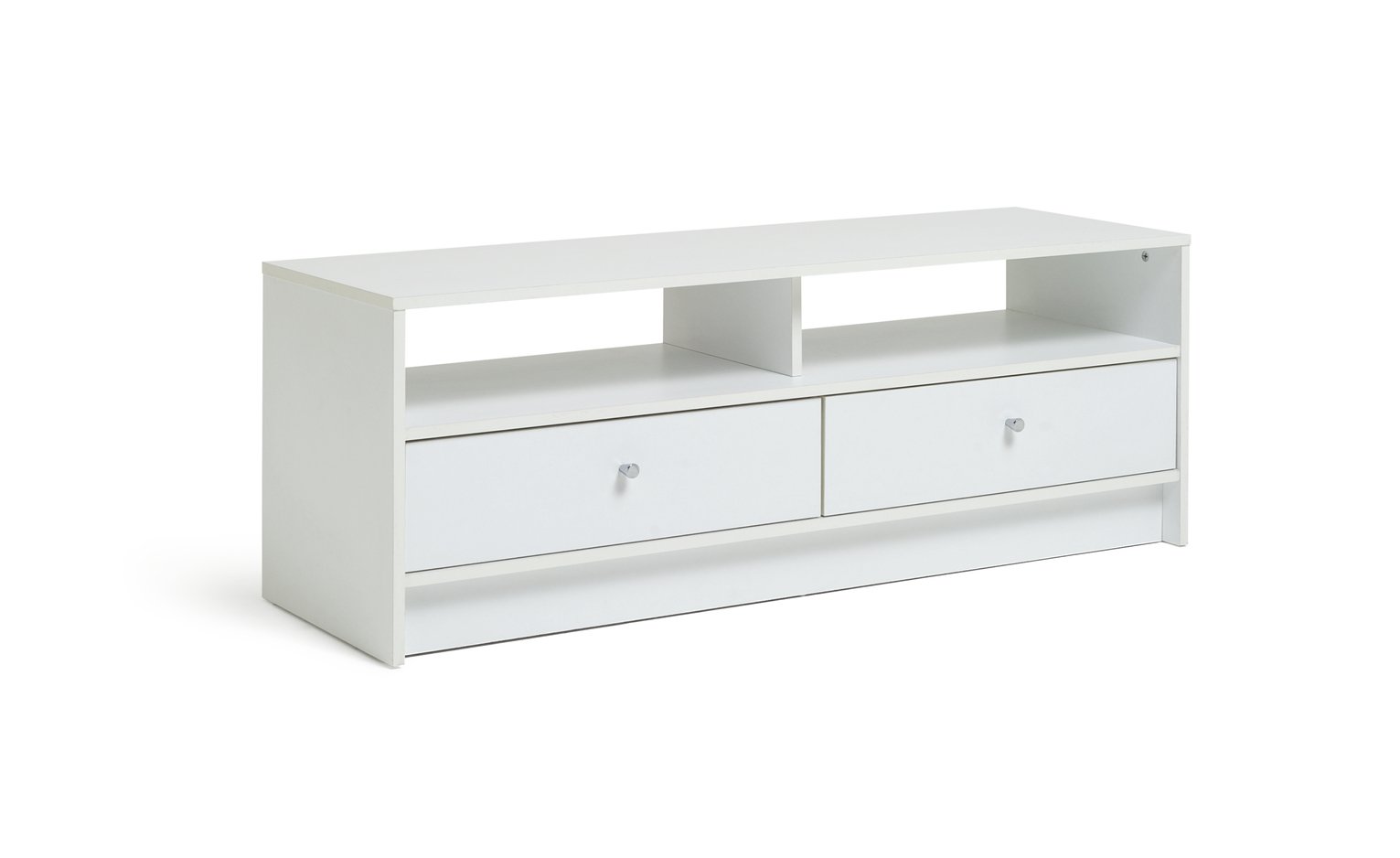 Habitat Malibu 2 Drawer Wood Effect TV Unit - White