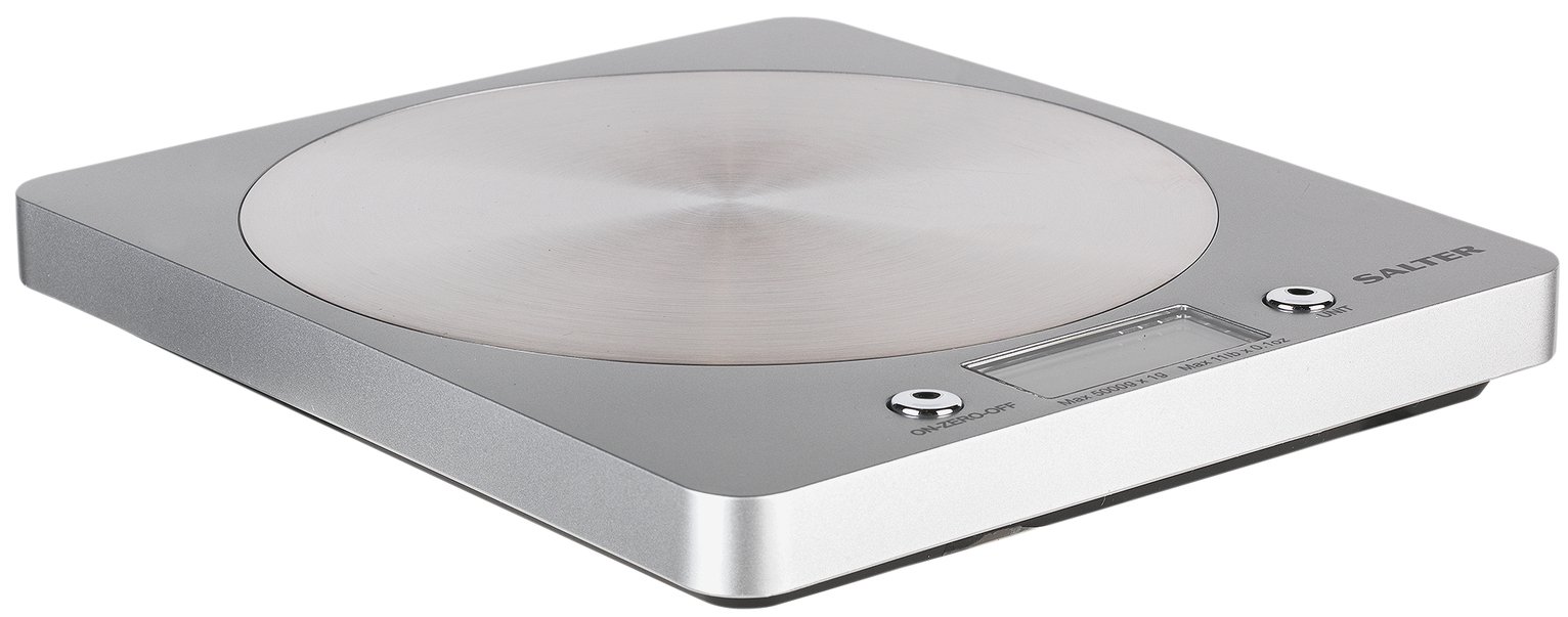 Salter Electronic Kitchen Scale with Steel Platform- Silver Review