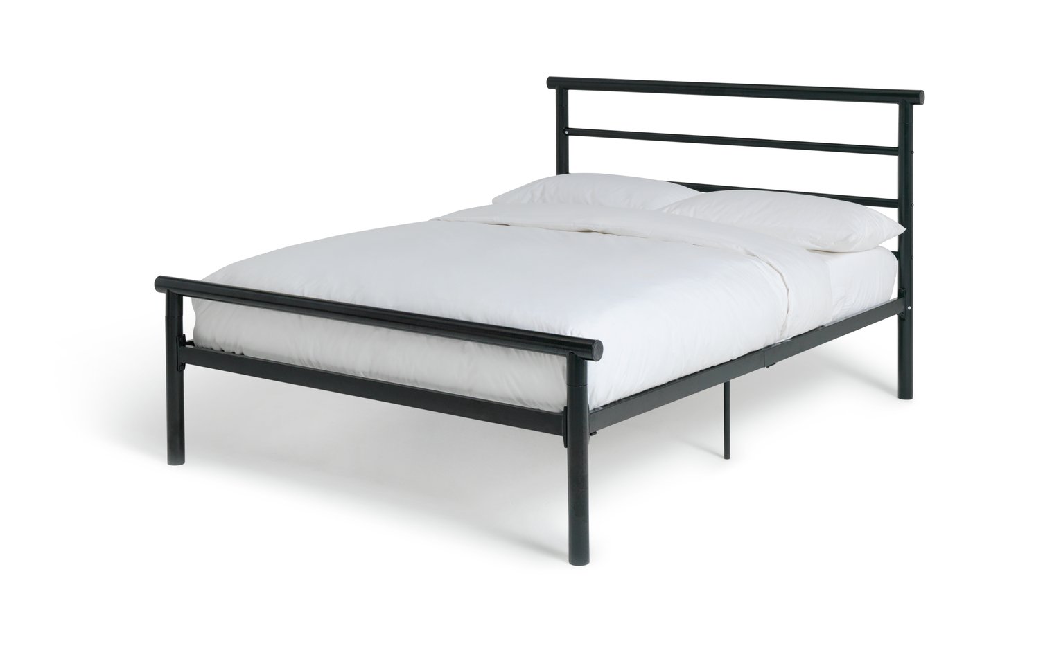 Argos Home Avalon Double Metal Bed Frame - Black