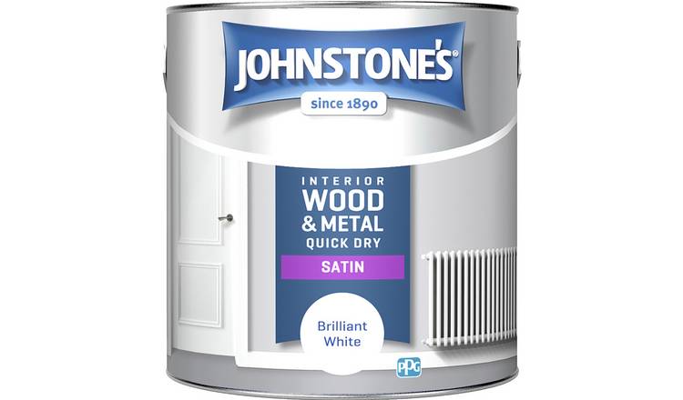 Johnstone's Quick Dry Satin Paint 2.5L - Brilliant White
