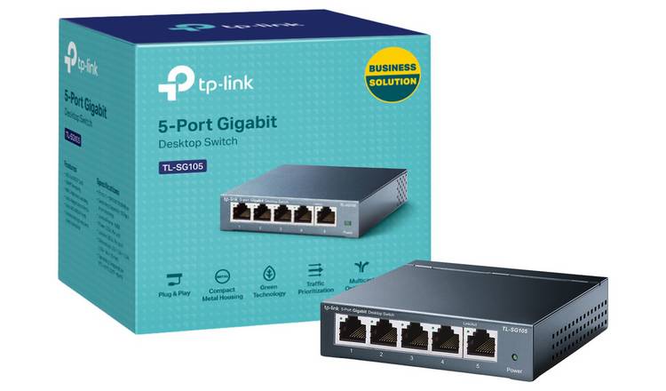 Etokfoks 5 Port Unmanaged Ethernet Network Switch Ethernet