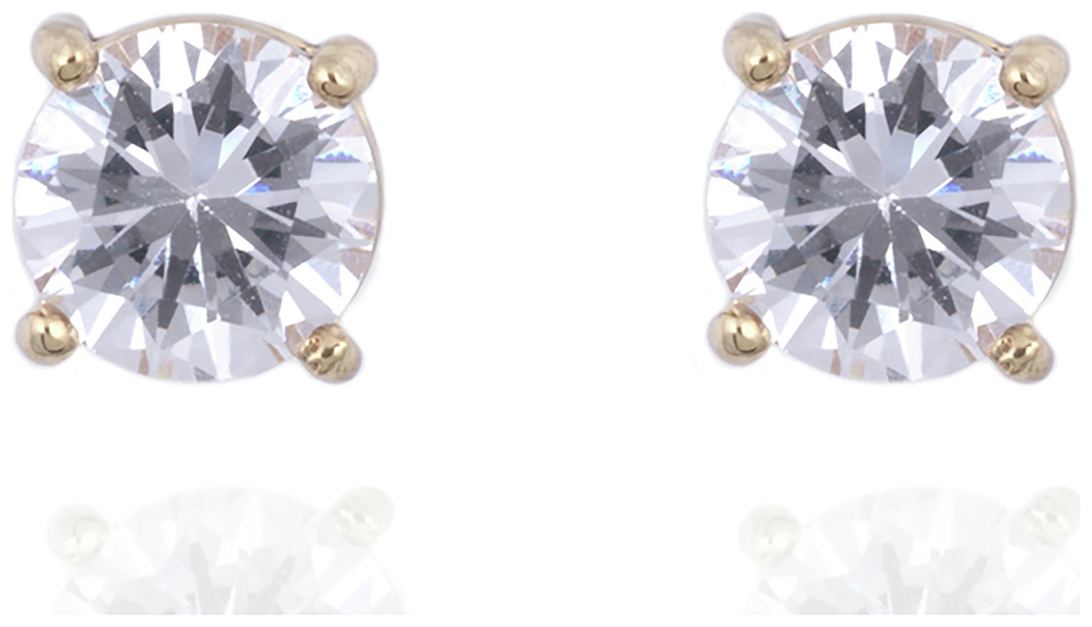Anne Klein Silver Colour Crystal Stud Earrings