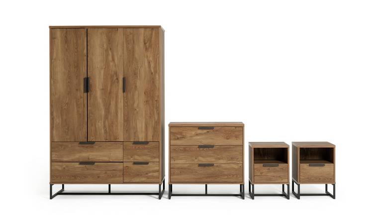 Buy Argos Home Nomad 4 Piece 3 Door Wardrobe Set Oak Effect Bedroom Furniture Sets Argos