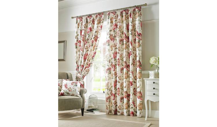 Carnaby Lined Pencil Pleat Curtains - 117x183cm - Chintz