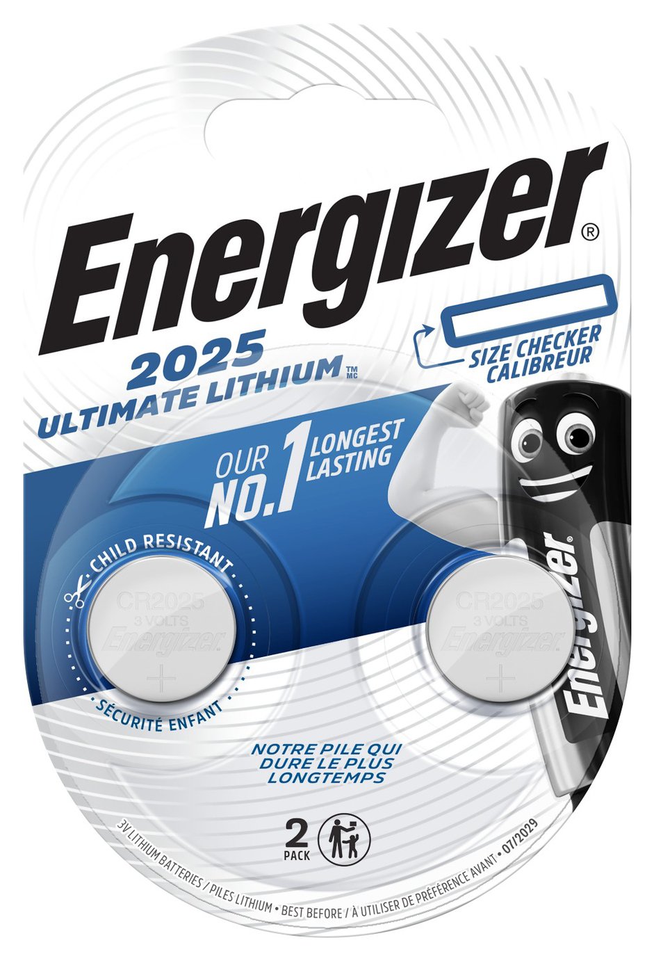 Energizer Ultimate Lithium 2025 Batteries - Pack of 2