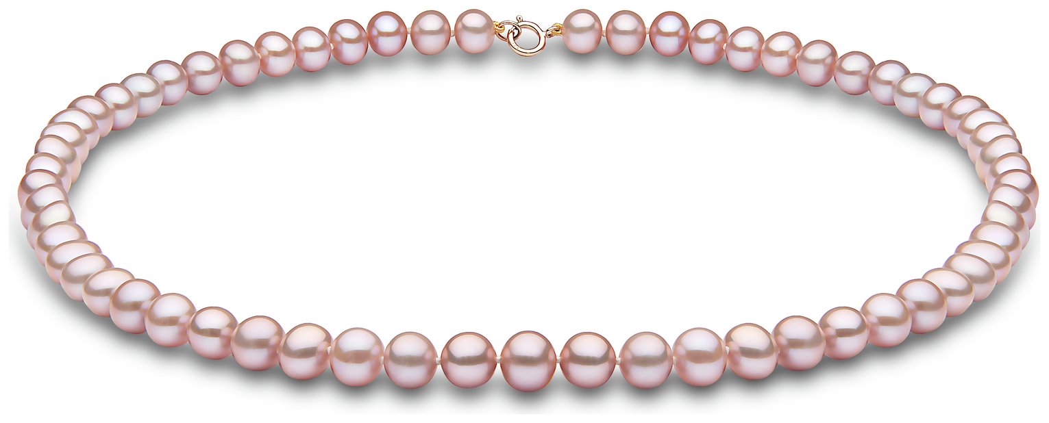 Revere 9ct Gold Pink Cultured Freshwater Pearl Necklace review