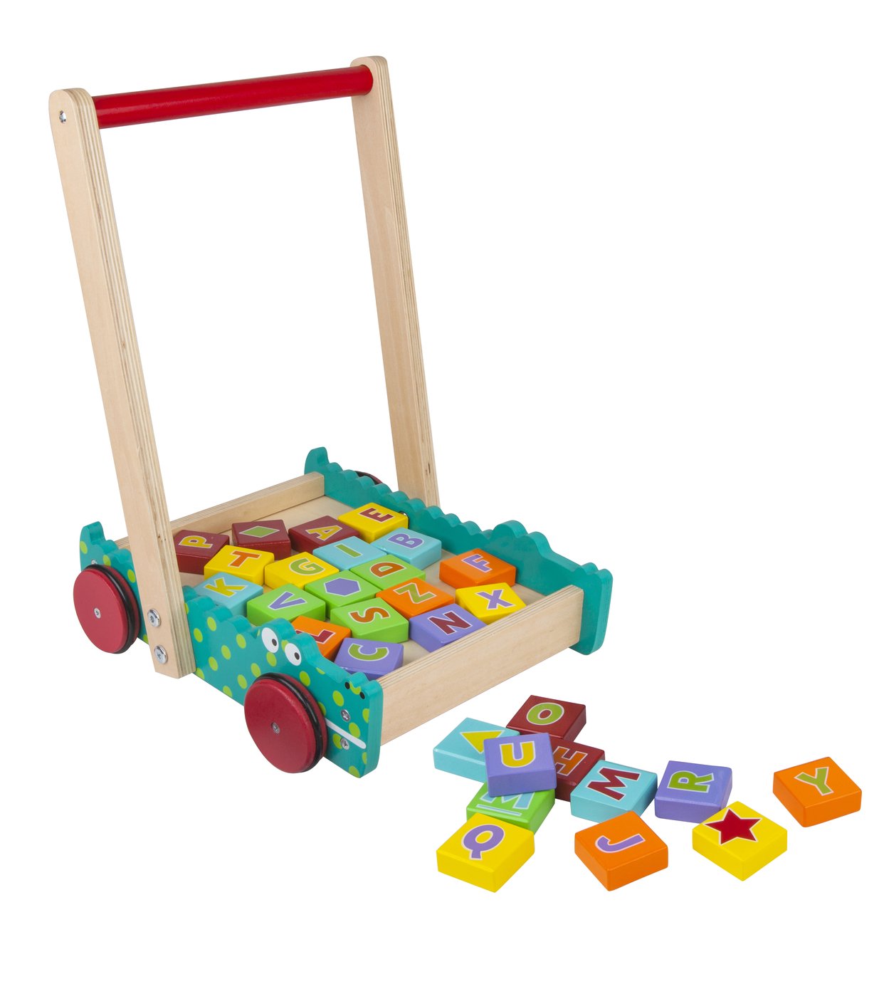 wooden push along toy argos