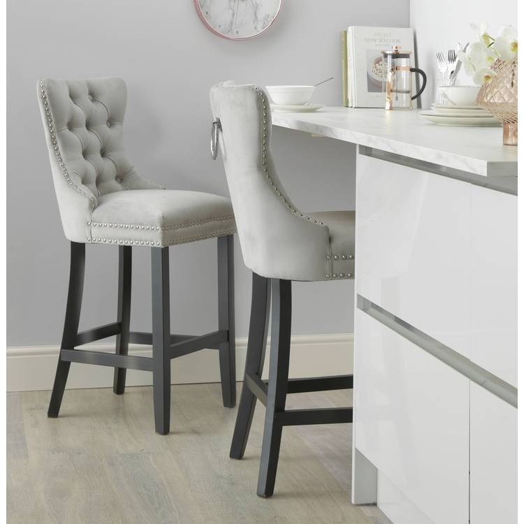 Argos Home Princess Stud Bar Stool - Charcoal 0