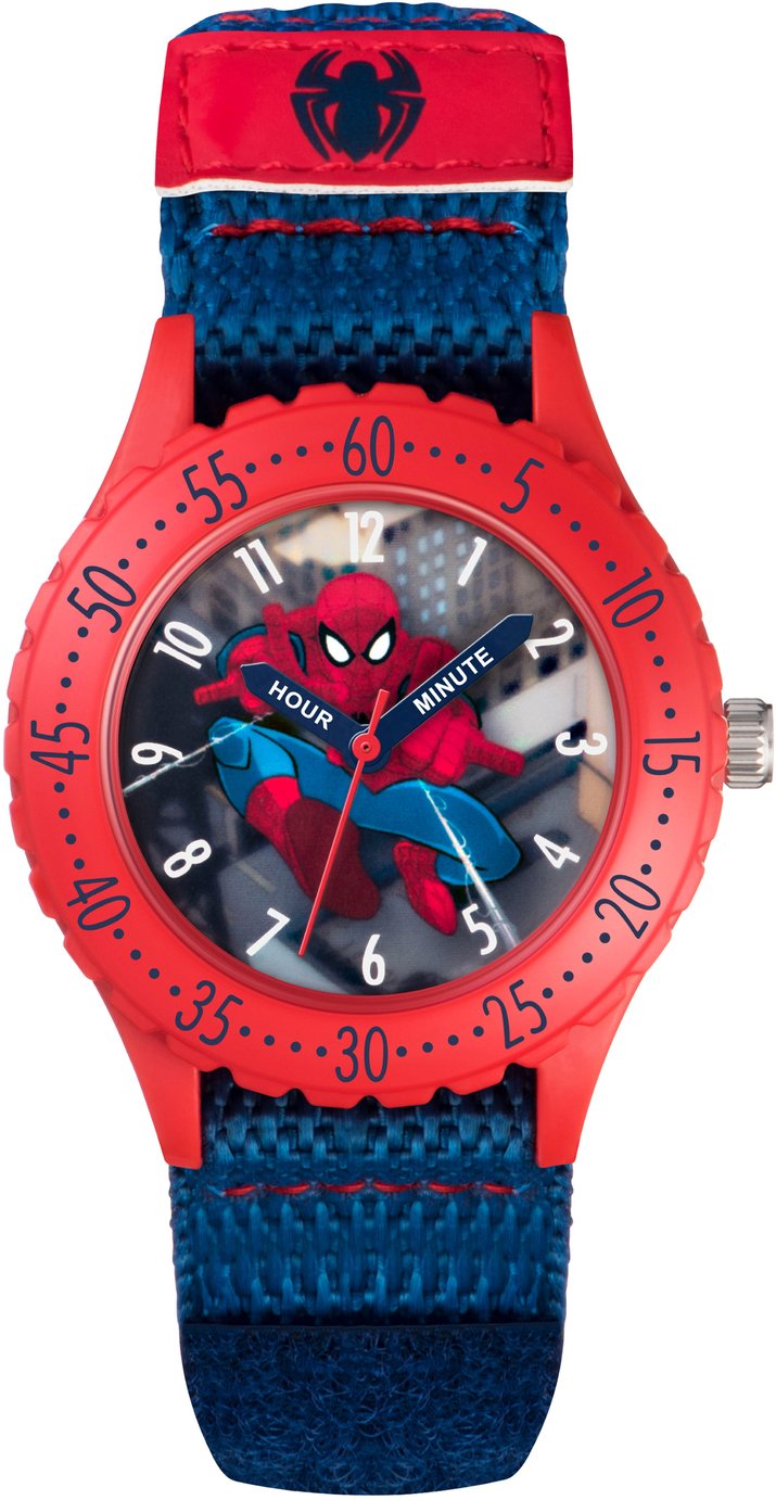 Marvel Spider-Man Blue Velcro Strap Watch