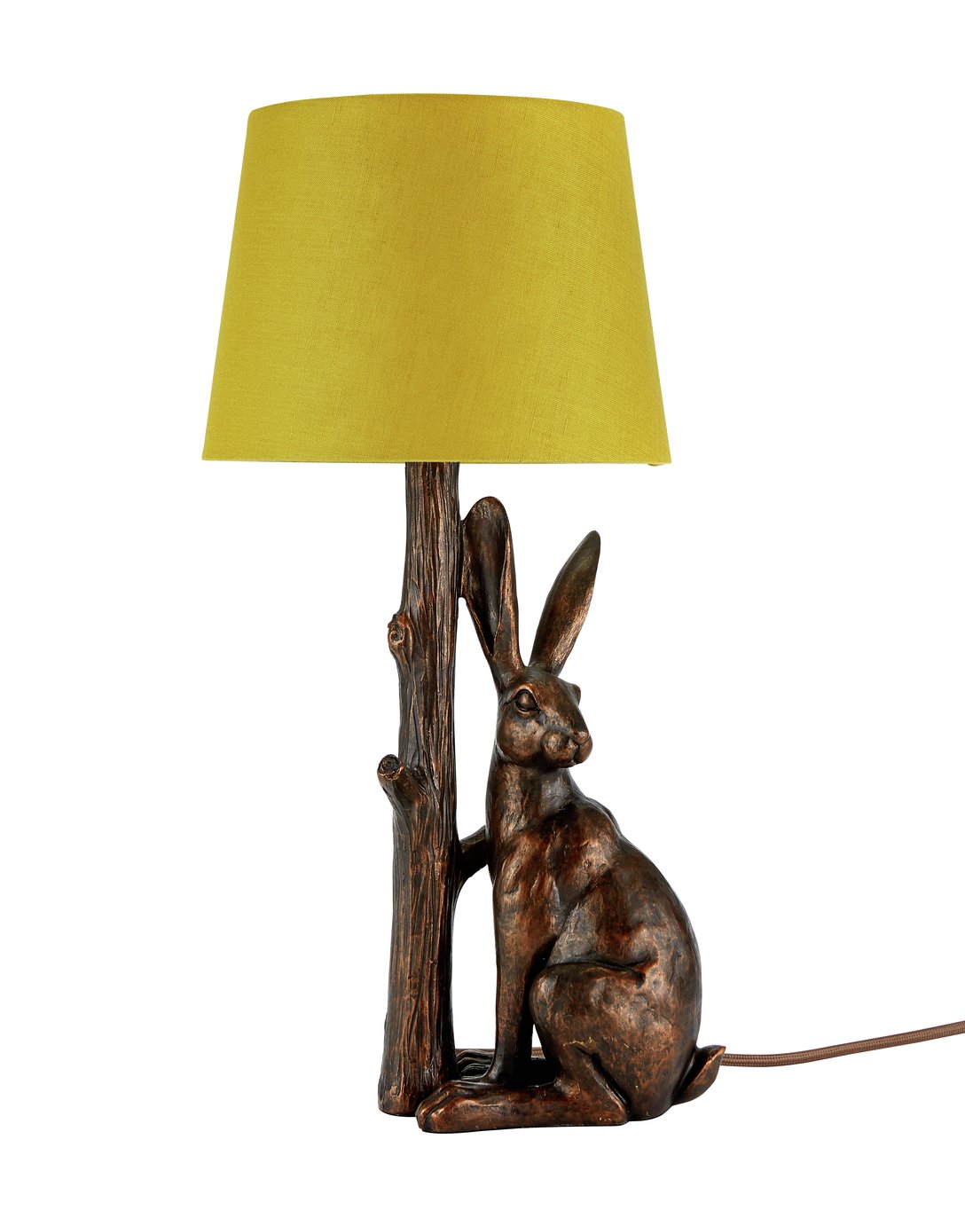 Argos Home Hare Table Lamp - Bronze & Ochre