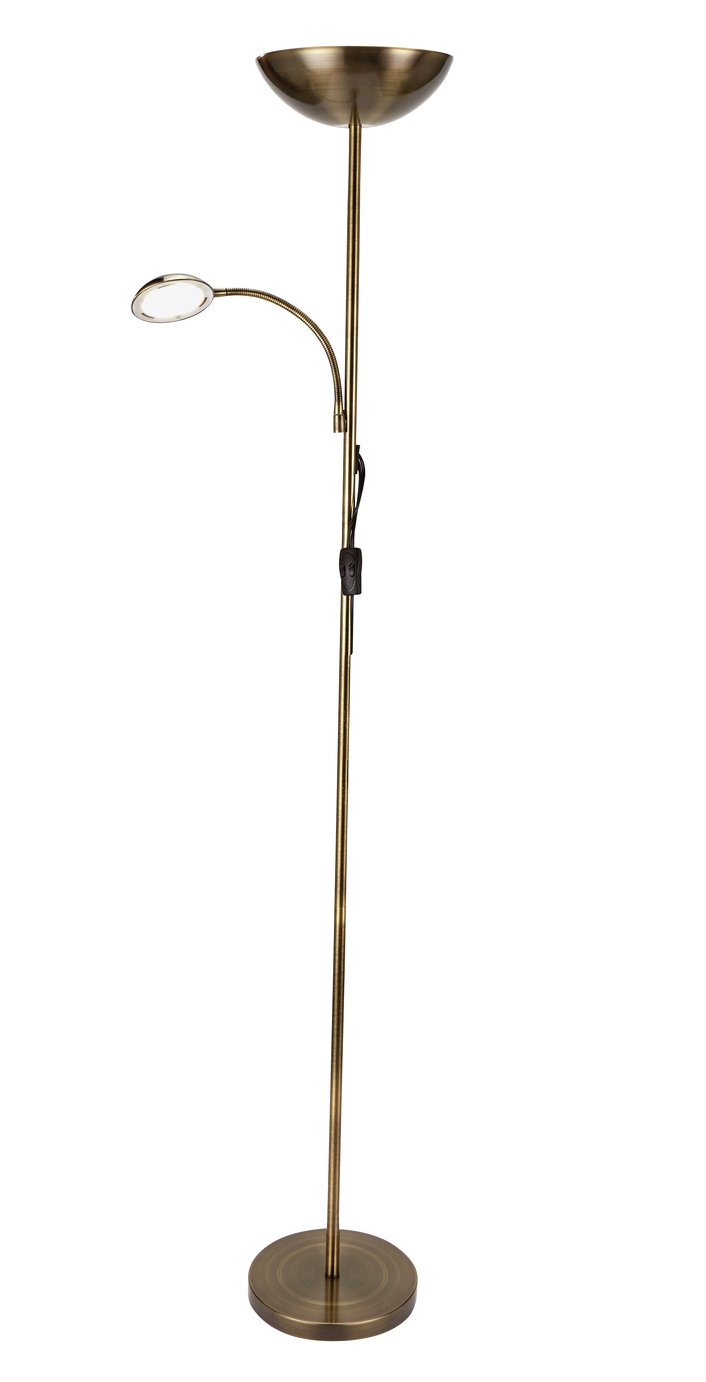 Argos Home LED Father and Child Floor Lamp - Antique Brass