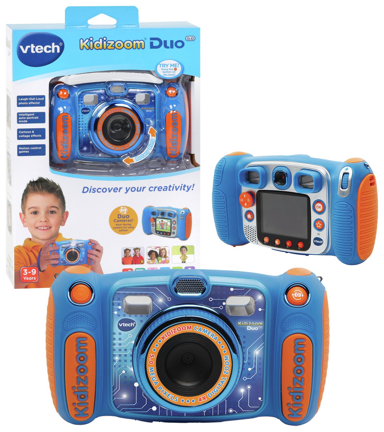 Tegen de wil beu Raar Buy VTech Kidizoom 5MP Camera - Blue | Kids cameras and video cameras |  Argos
