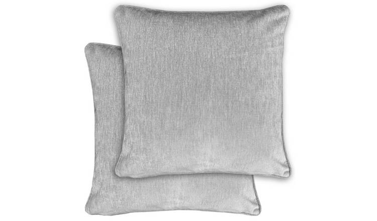 Enhanced Living Knightsbridge Chenille Cushion Covers - 43 x 43cm - Grey