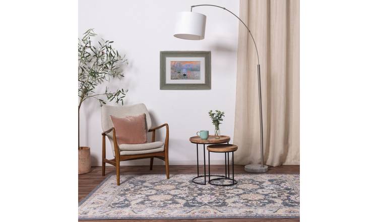 Mega Flooring Silver Traditional Abstract Rug - 66 x 240cm