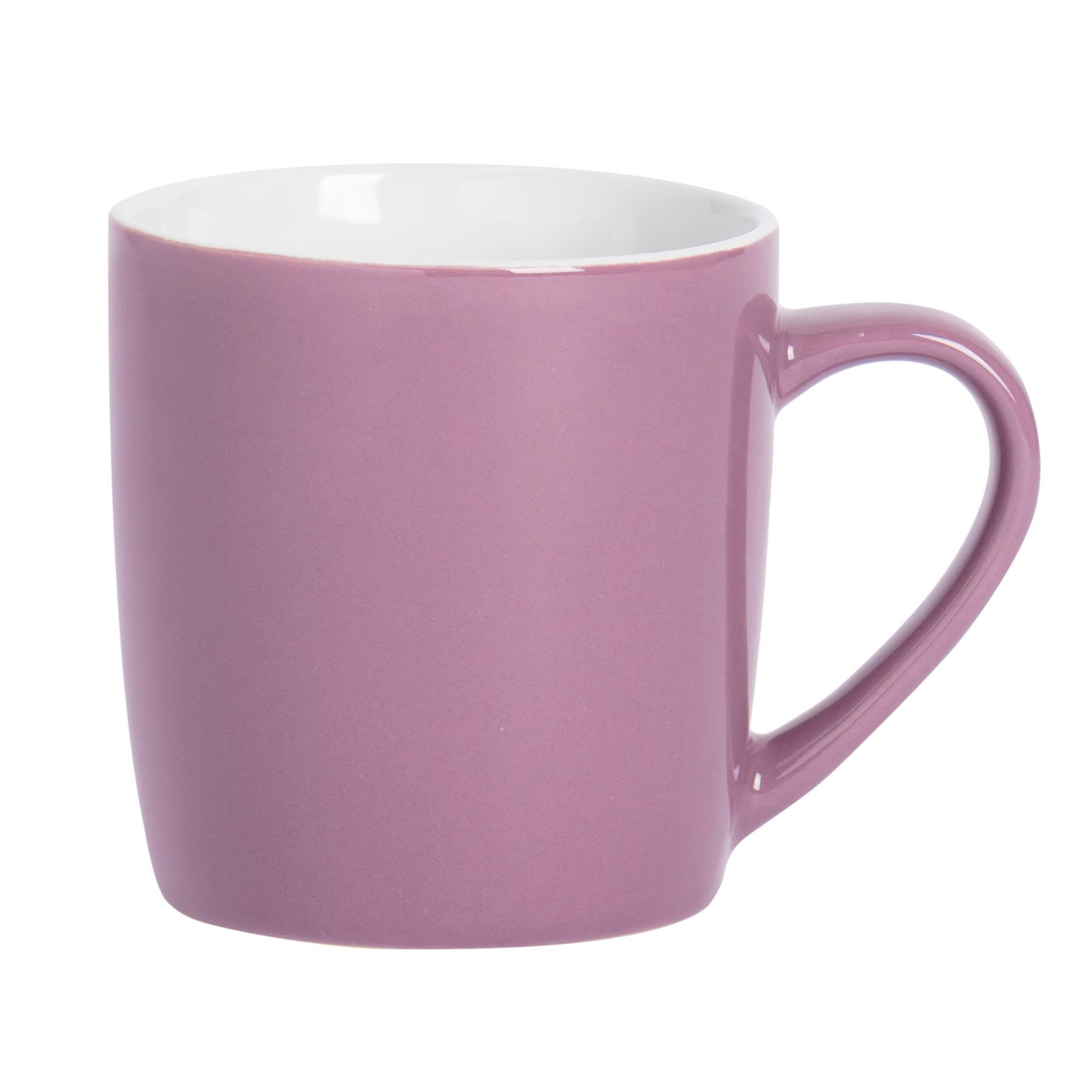 Argon Tableware Coloured 350ml Coffee Mugs Pack of 6 - Purple - Image 4