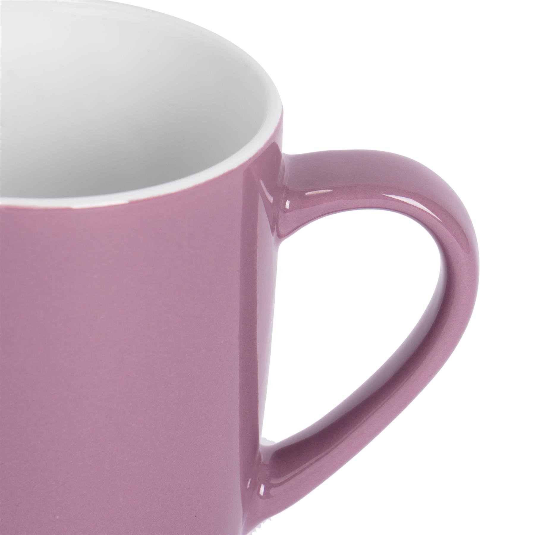 Argon Tableware Coloured 350ml Coffee Mugs Pack of 6 - Purple - Image 5