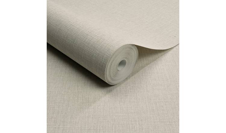 Grandeco Boutique Trente Linen Effect Embossed Wallpaper - Grey