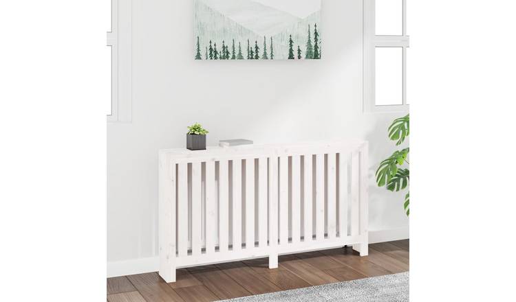 Walplus Solid Wood Radiator Cover - White - 153 x 19 x 84 cm