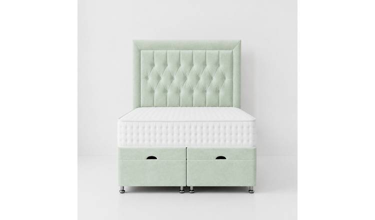 Comfy Deluxe  Cassie 5ft King Size  End Lift Ottoman Bed Set - Duck Egg
