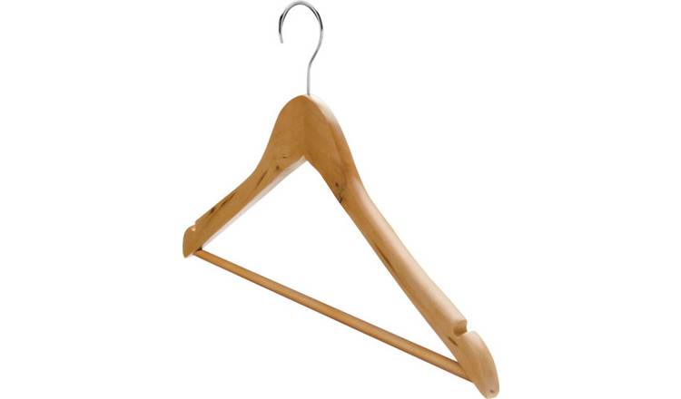 Buy Argos Home Set of 10 Wooden Hangers Clothes hangers Argos