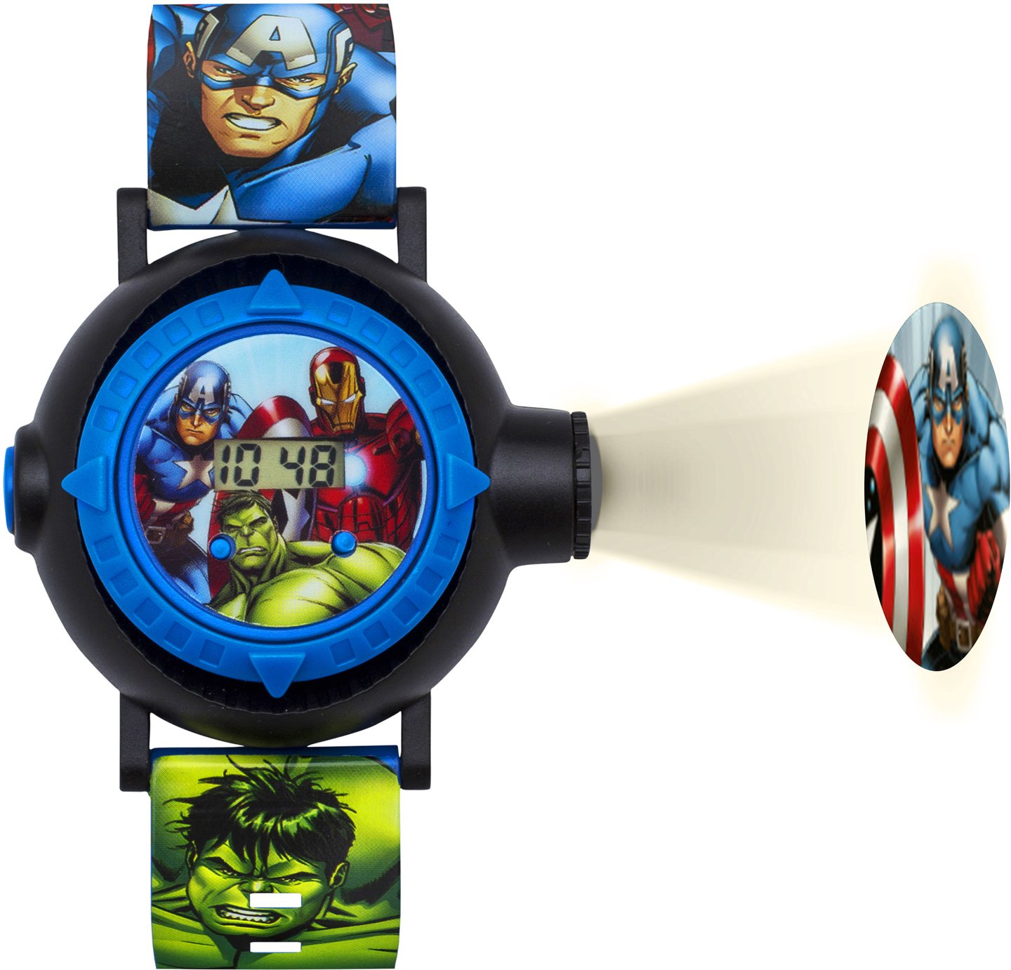 Marvel Avengers Digital Projection Multicoloured Strap Watch