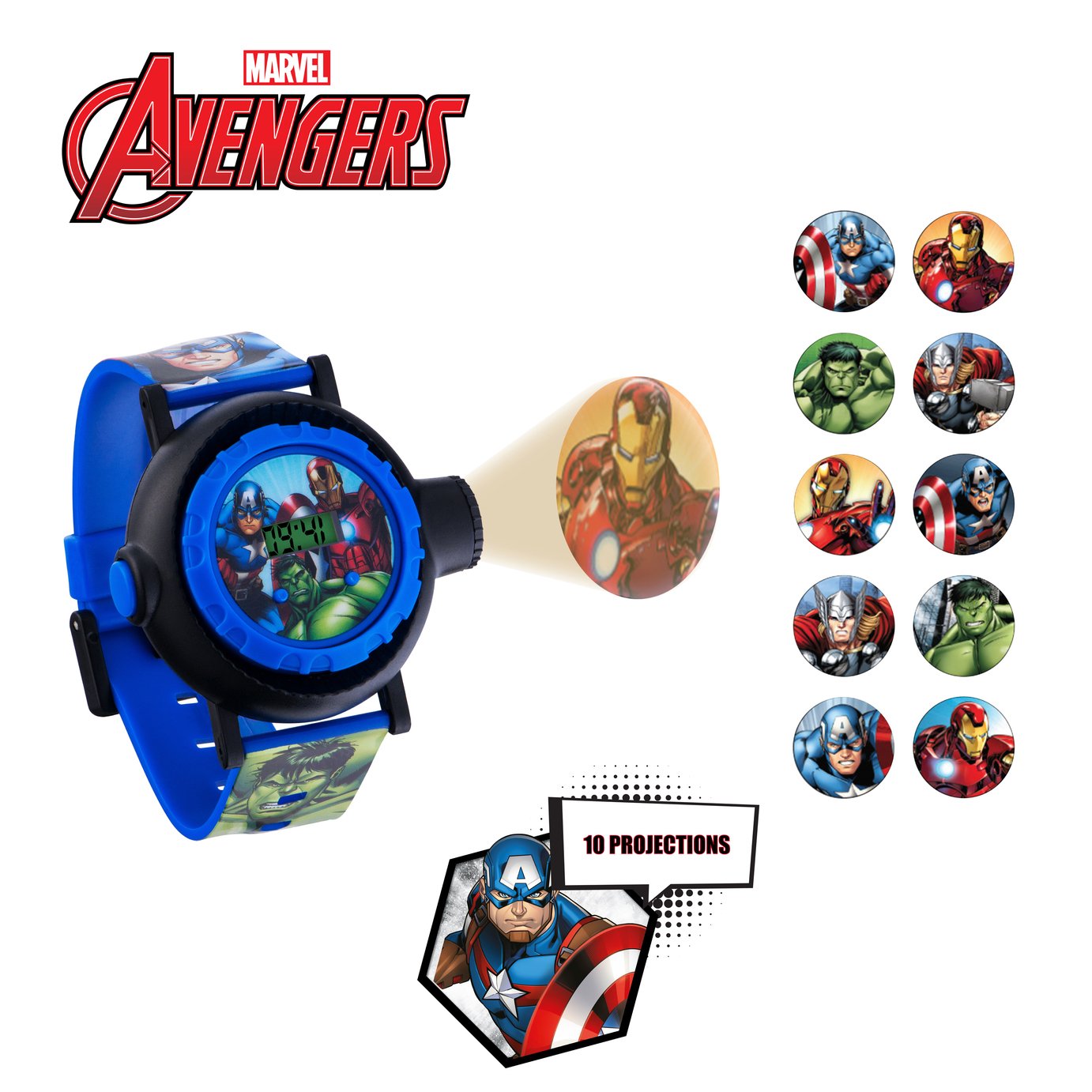 Marvel Avengers Digital Projection Multicoloured Strap Watch Review