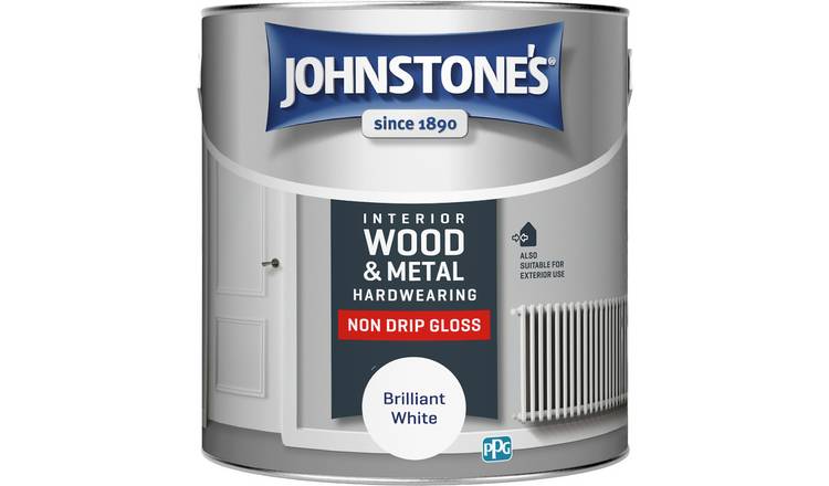 Buy Johnstone's Non Drip Gloss Paint 2.5L - Brilliant White, Paint