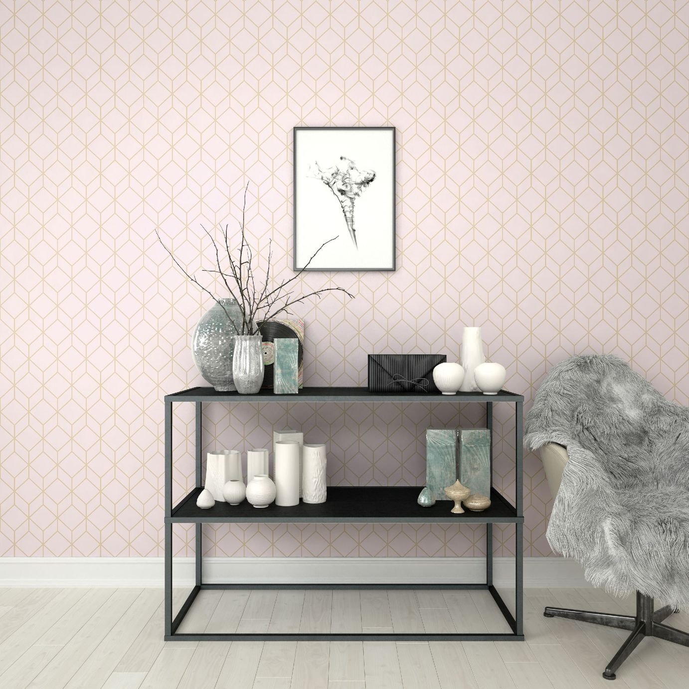 Superfresco Easy Myrtle Geo Rose Gold Wallpaper Reviews Updated