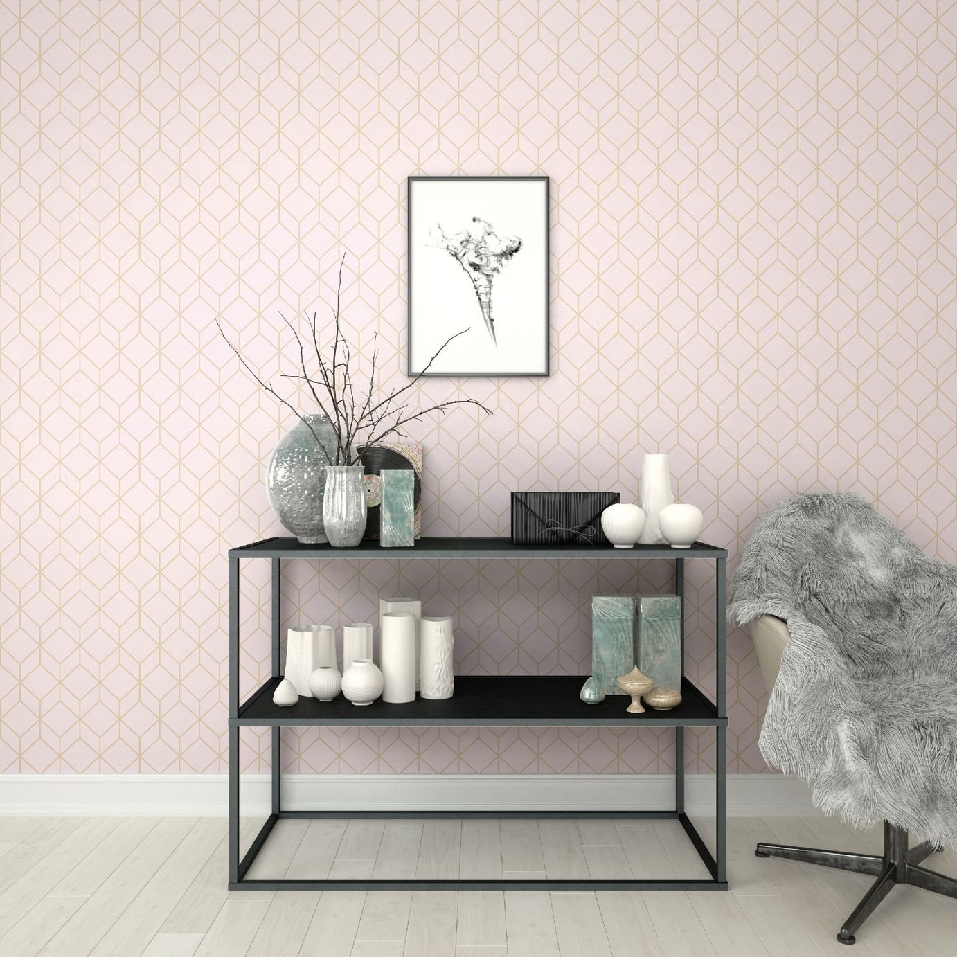 Superfresco Easy Myrtle Geo Rose Gold Wallpaper Review