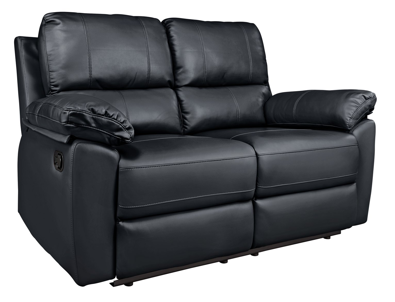 Buy Argos Home Toby 2 Seater Faux Leather Recliner Sofa - Black | Sofas ...