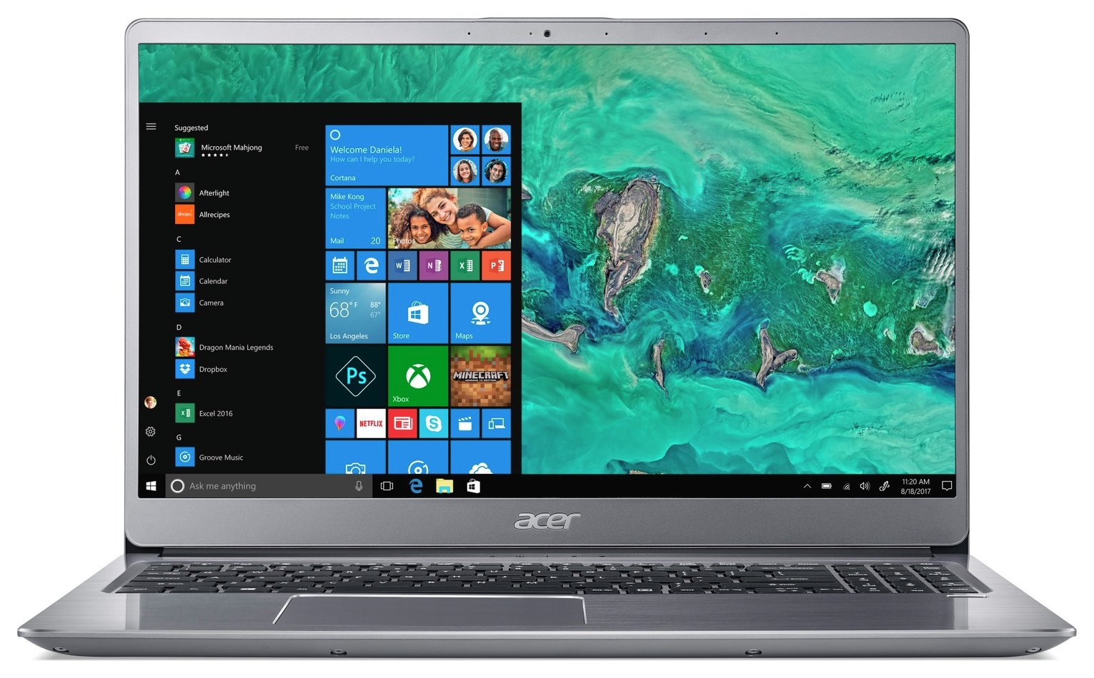 Acer Swift 3 15.6 Inch i5 4GB/16GB Optane 1TB Laptop- Silver