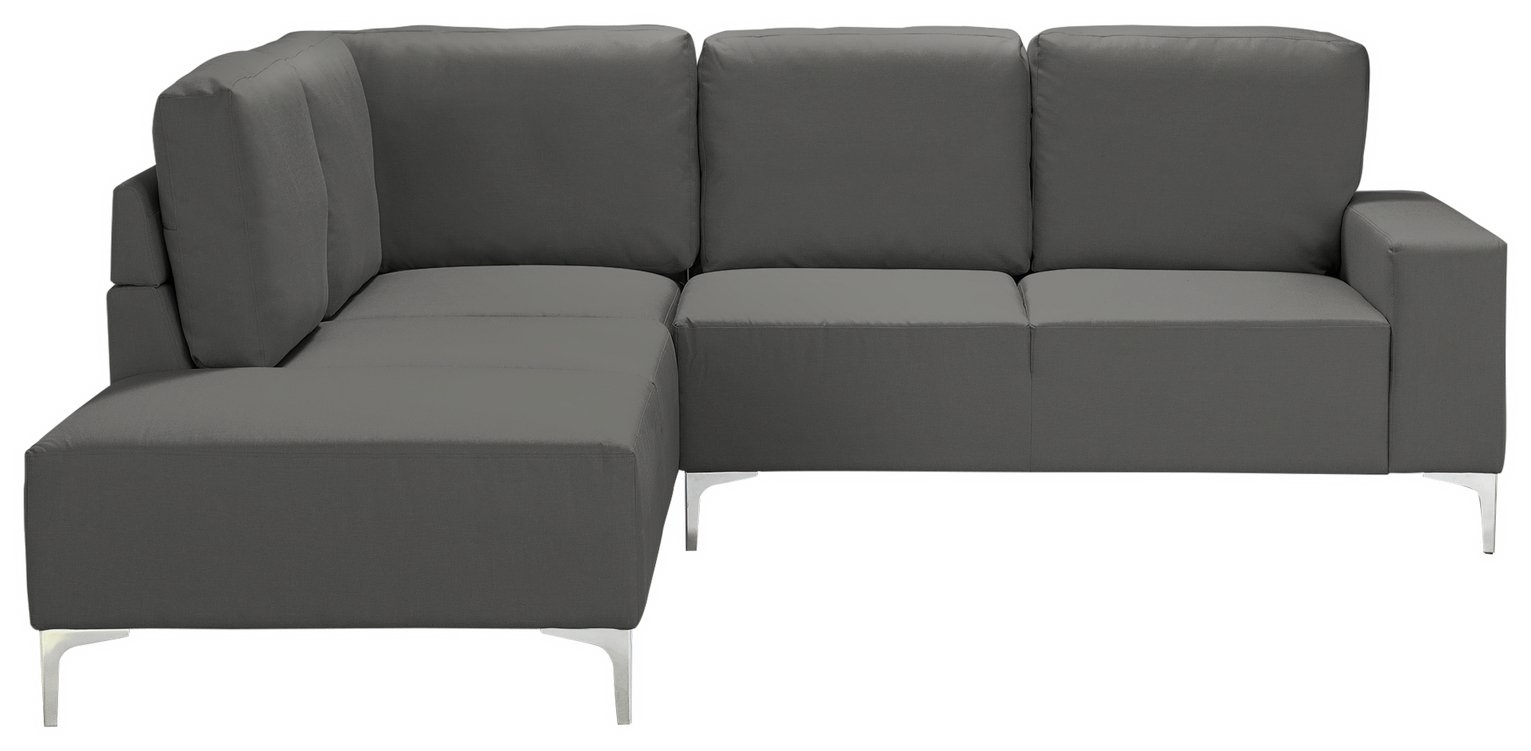 Argos Home Hale Left Corner Fabric Sofa - Charcoal