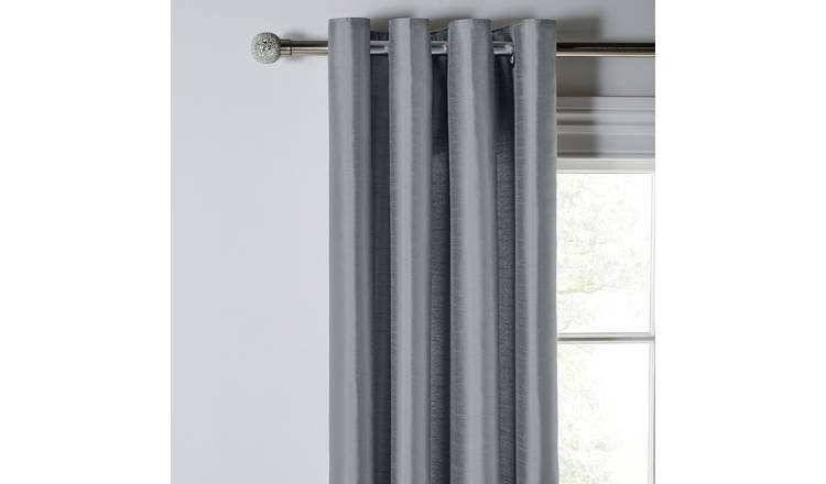 Faux on sale silk curtains