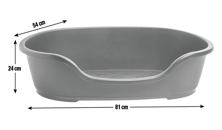 Grey plastic 2025 dog bed