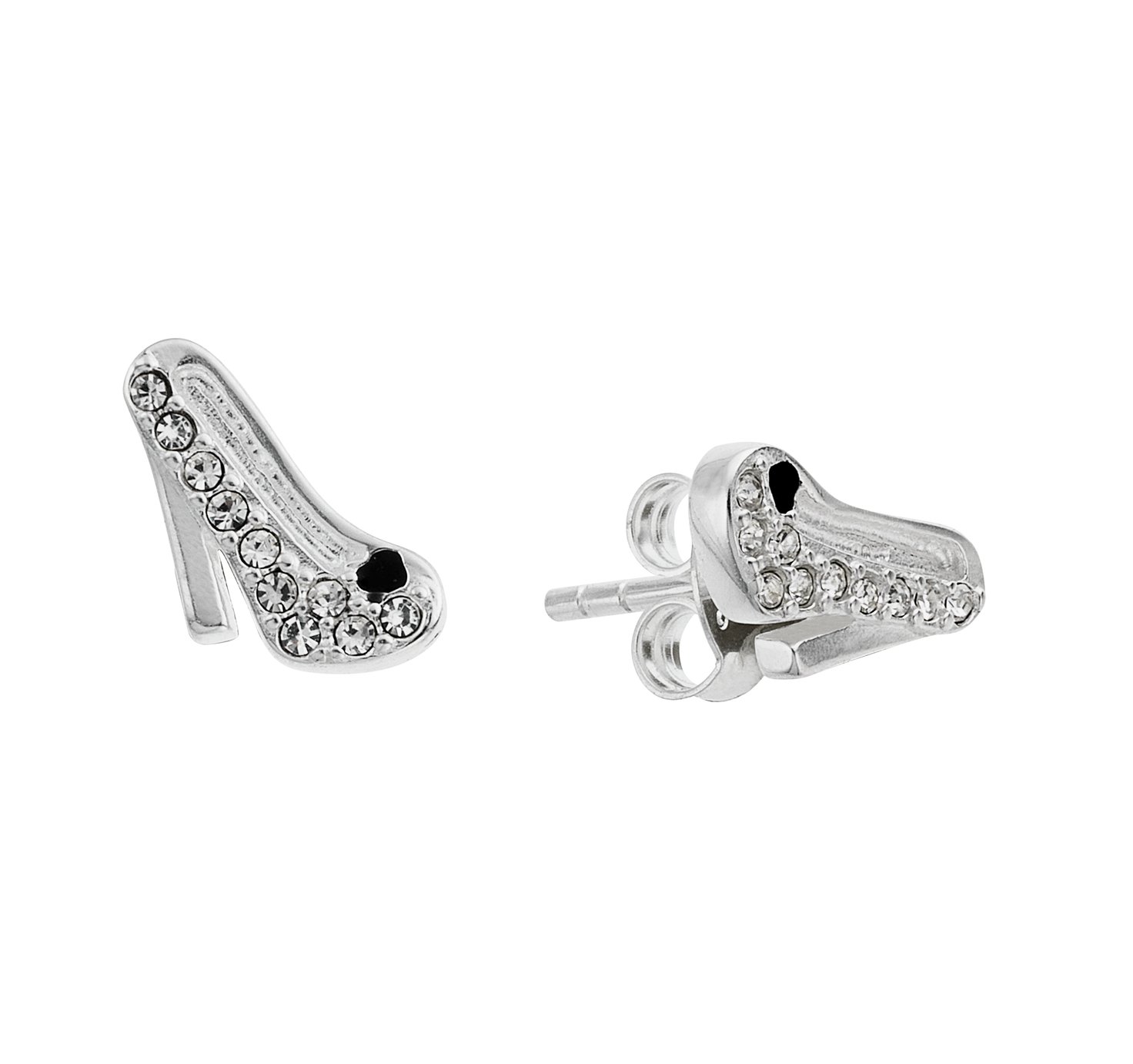 Disney Sterling Silver Crystal Cinderella Shoe Studs