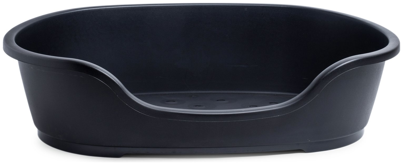 Petface Black Plastic Dog Bed - Small