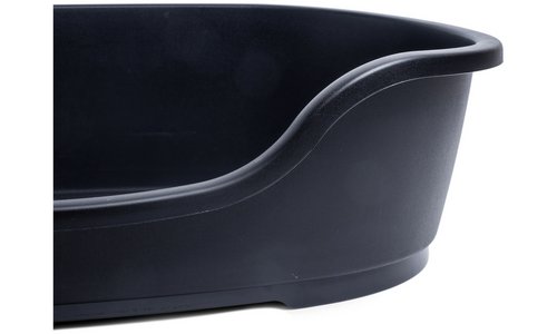 Petface Black Plastic Dog Bed - Small