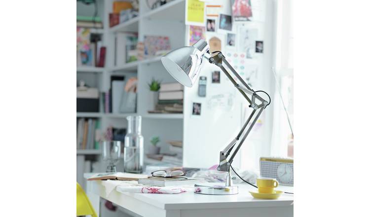 Argos Home Task Table Lamp - Chrome