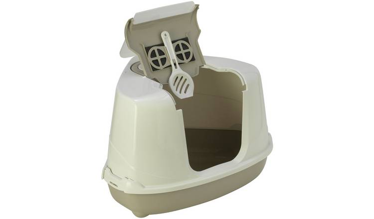 Corner litter best sale box with lid