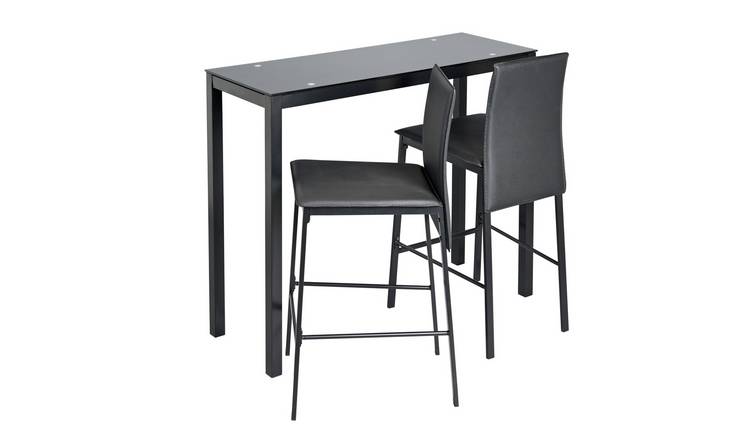 Argos black discount table and chairs