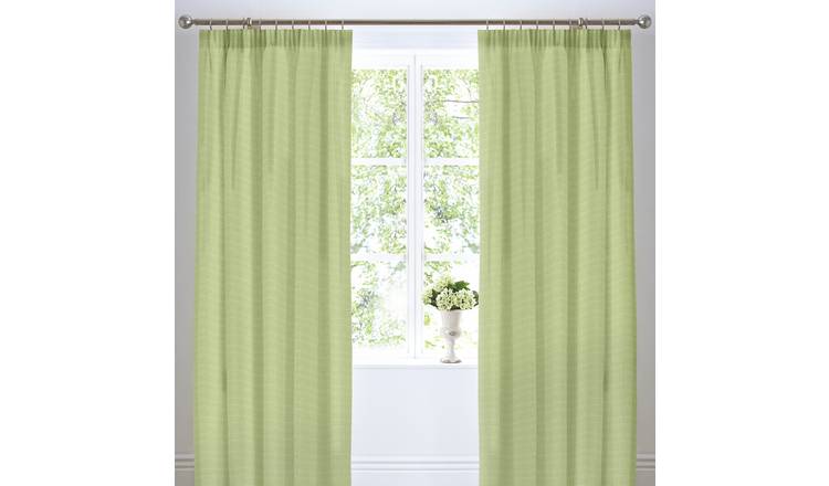 Dreams N Drapes Botanique Lined Curtains 168x183cm - Green.