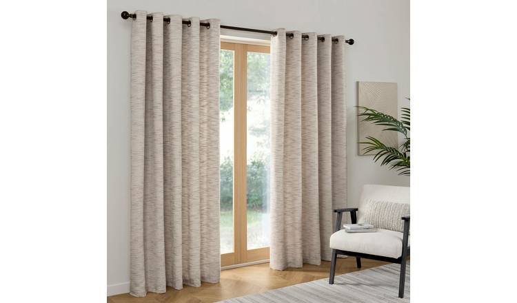 Curtina Talon Eyelet Curtains - Grey - 229x183cm