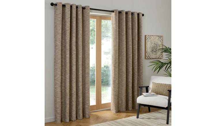 Curtina Talon Eyelet Curtains - Natural - 117x137cm