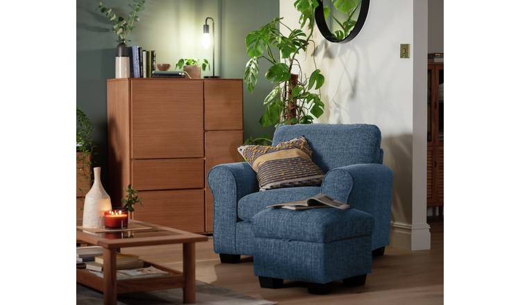 Argos Home Lisbon Fabric Armchair - Blue