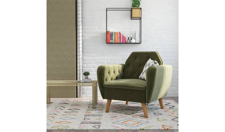 Novogratz Teresa Velvet Accent Chair - Green