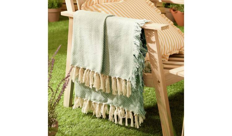 Wylder Wisley Herringbone Throw Leaf Green - 130x180cm